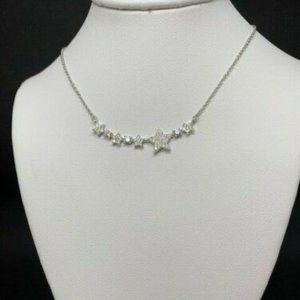 RS Covenant #8781 Cubic Zirconia Stars Adjustable Choker Necklace w/warranty